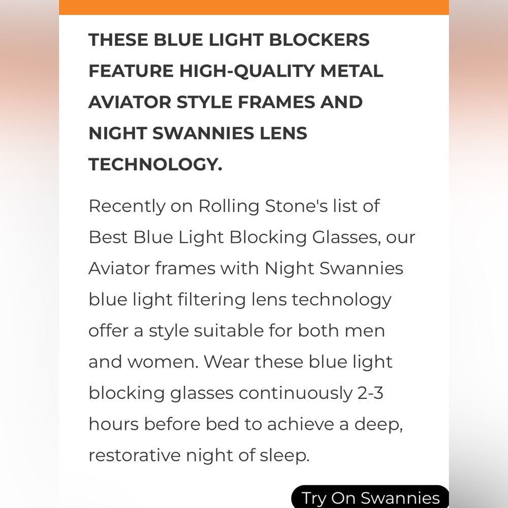 Swanwick Large Aviator Glasses Night Blue Light Blocking - Picture 4 of 16